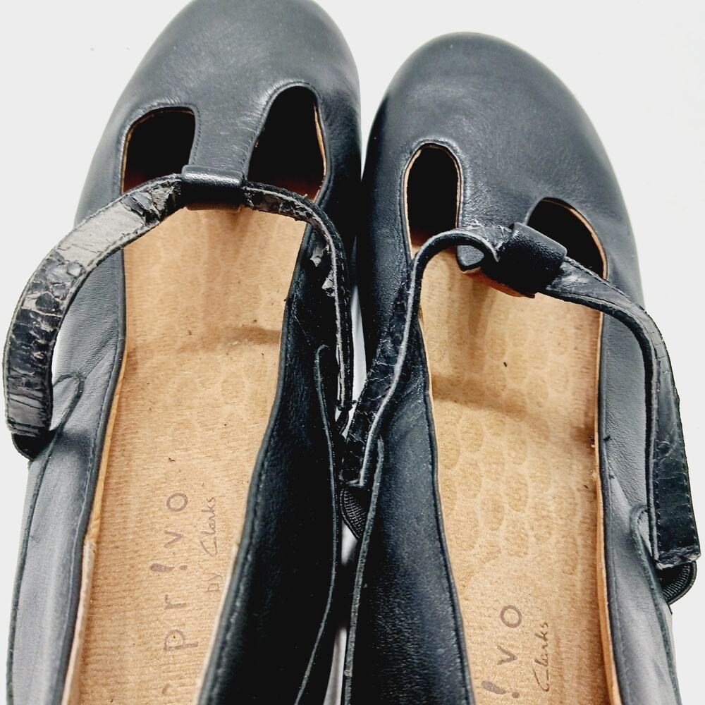 Shoes Flat Women Black Leather Strap Everyday Comfort Minimalist Office Size 7.5 - Picture 6 of 7